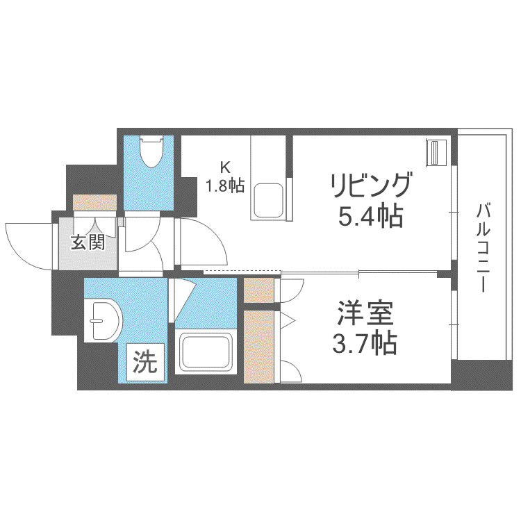クラークノルド(1LDK/4階)の間取り写真