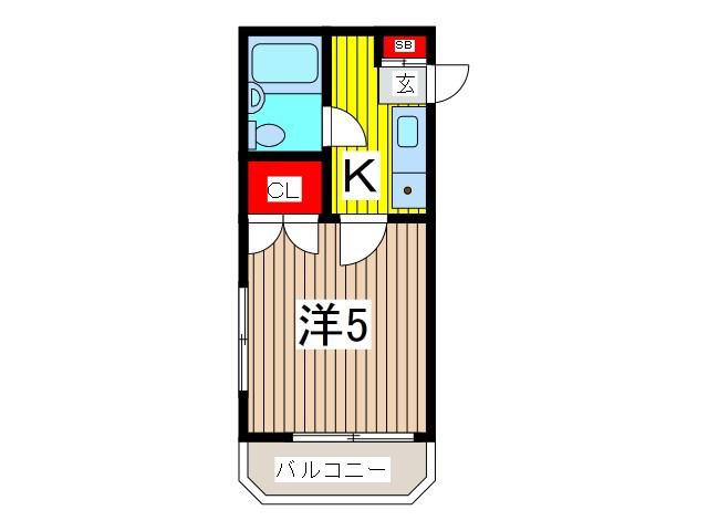 ライブコア川口27(1K/1階)の間取り写真