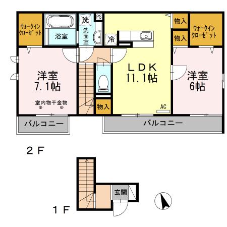 エクレール高井戸ー上高井戸2丁目-(2LDK/2階)の間取り写真