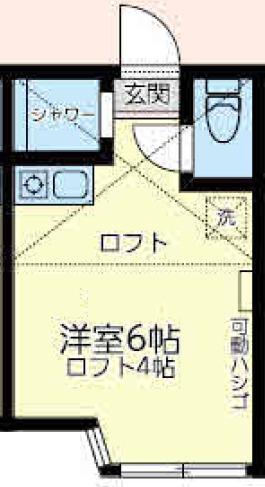 ユナイトさくらバーネット(ワンルーム/1階)の間取り写真