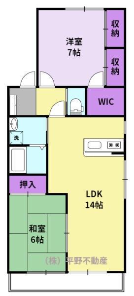チャームビラ(2LDK/2階)の間取り写真