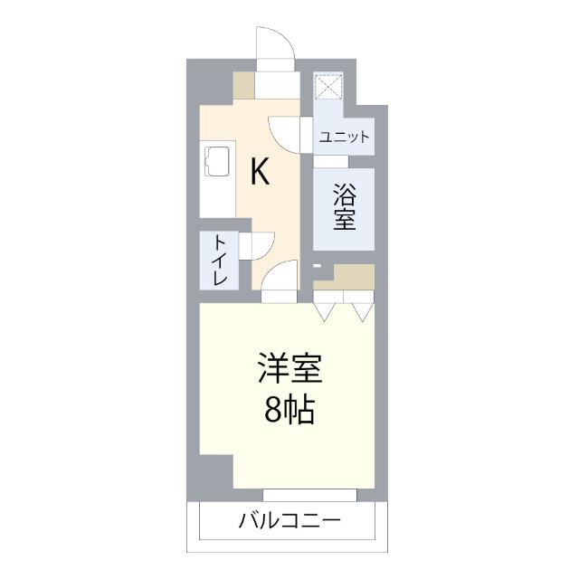 ヴィガラスT(1K/1階)の間取り写真