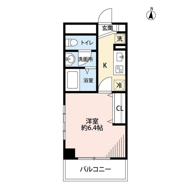 アンプルール フェール K.YU(1K/3階)の間取り写真