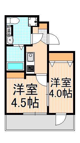 レピュア北千住レジデンス(1K/4階)の間取り写真