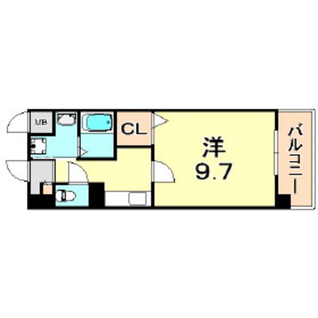 ツルトスコII番館(1K/3階)の間取り写真