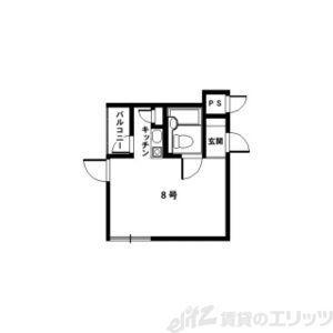 バトンルージュ(ワンルーム/3階)の間取り写真