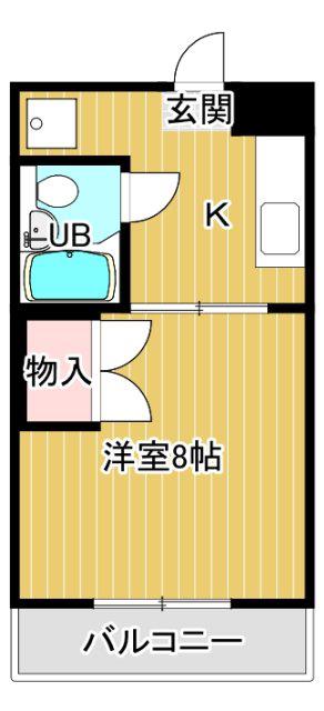 メゾン椿(1K/2階)の間取り写真