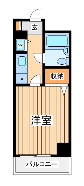 ライオンズプラザ川崎第2(1K/9階)の間取り写真