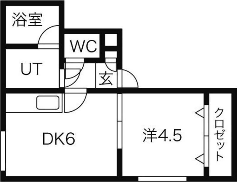 DOUX KAREN PURE(1DK/3階)の間取り写真