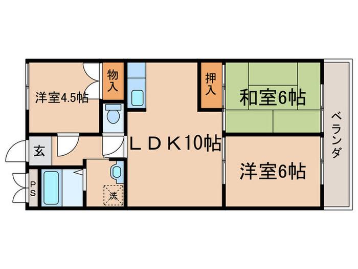 エクセレント林(3LDK/3階)の間取り写真