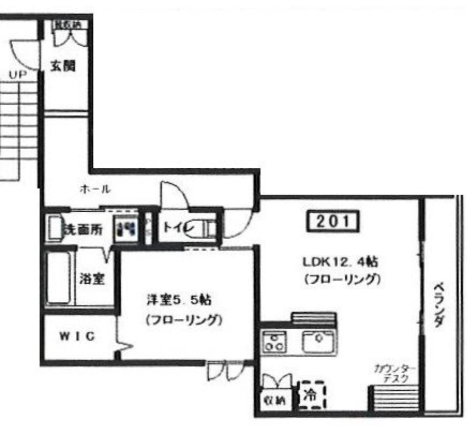 アリビオ桜新町(1LDK/2階)の間取り写真