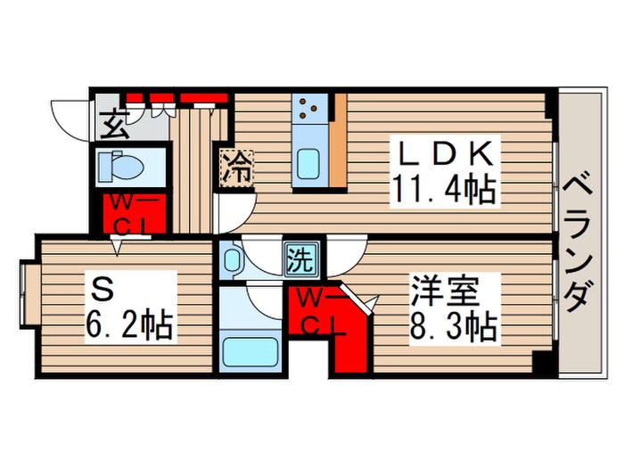 ロイヤルパークスタワー南千住(1SLDK/29階)の間取り写真