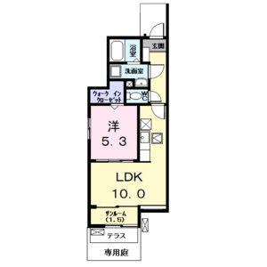 コートハイムKⅡ(1LDK/1階)の間取り写真