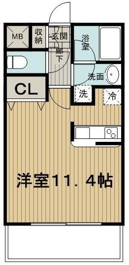 サンクレール高井戸(ワンルーム/10階)の間取り写真