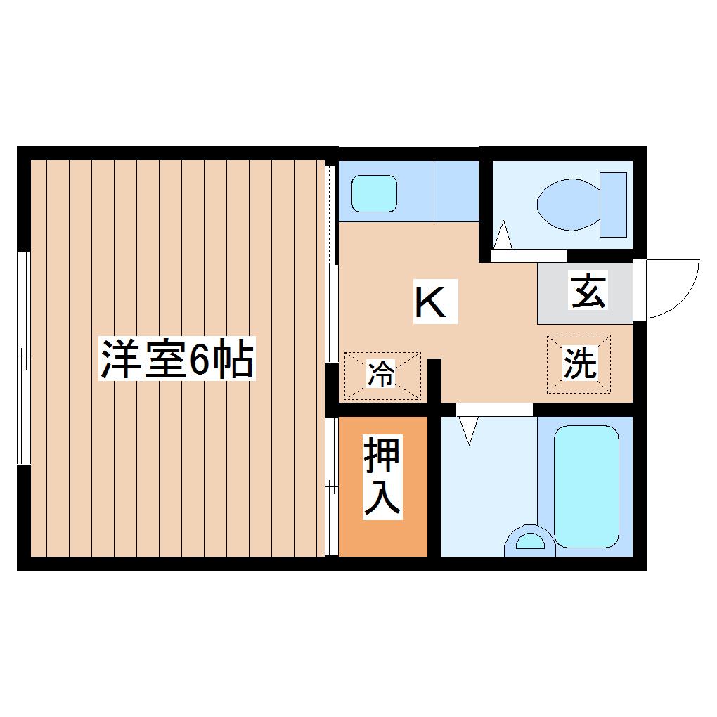 コーポ松美(1K/1階)の間取り写真