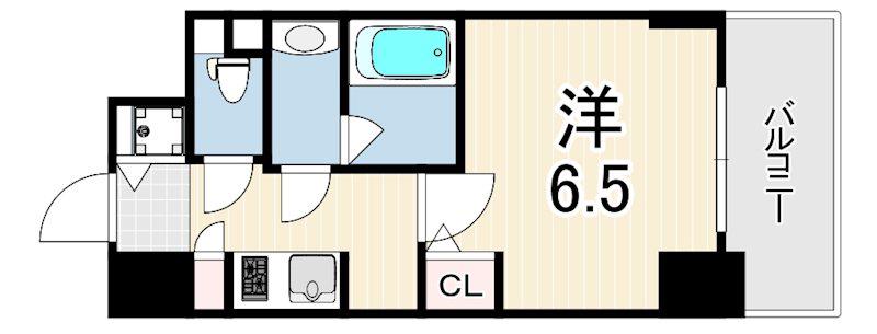S-RESIDENCE神戸元町(1K/12階)の間取り写真