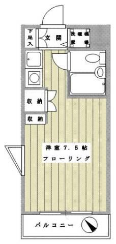 ライオンズマンション西川口第8(ワンルーム/2階)の間取り写真
