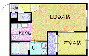 エトワール信濃(1LDK/2階)の間取り写真