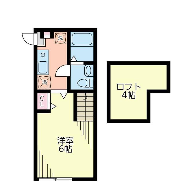 アルシオーネ相生(1K/1階)の間取り写真