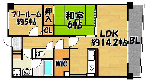 ファミリーメゾン山口(2LDK/1階)の間取り写真