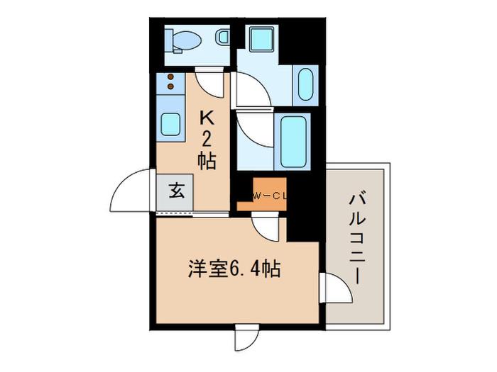 市谷仲之町ヒルズ クレスト(1K/3階)の間取り写真
