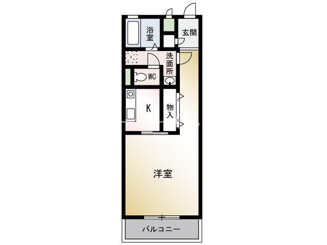 グリーンハイツ茅ヶ崎(1K/3階)の間取り写真