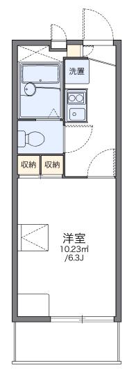QUATRE(1K/1階)の間取り写真