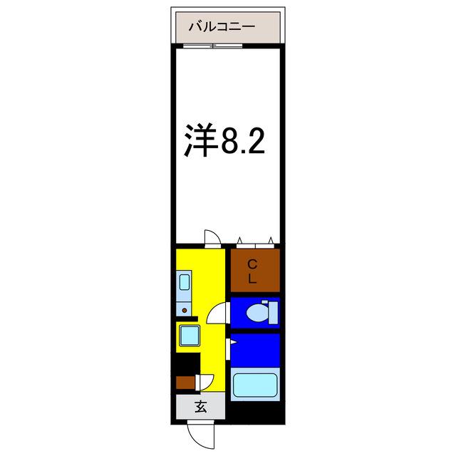 ティラーノ藍住II1号棟(1K/1階)の間取り写真