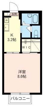 JR根岸線 本郷台駅 徒歩11分 2階建 築24年(1K/2階)の間取り写真