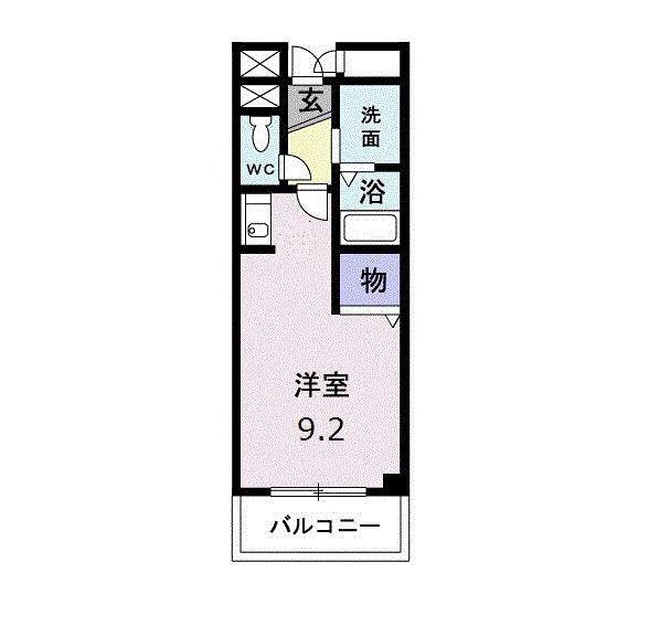 ランブラン(ワンルーム/3階)の間取り写真