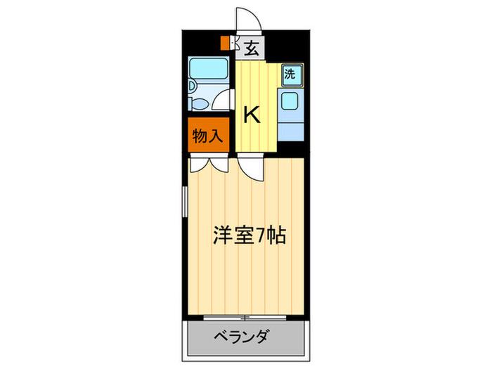 橋本マンション(1K/2階)の間取り写真
