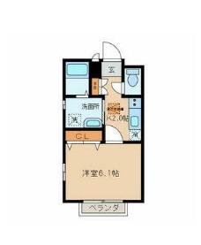 クワトロ祐天寺(1K/2階)の間取り写真