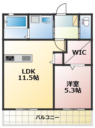 SHELL LEBEN八反田 I(1LDK/2階)の間取り写真