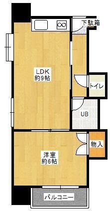 大建ハイツ菅原(1LDK/4階)の間取り写真