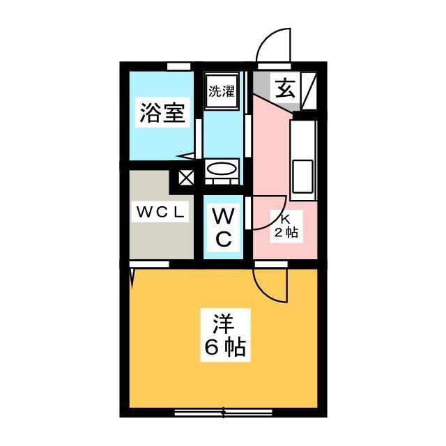 ハウス山吹林山(1K/1階)の間取り写真