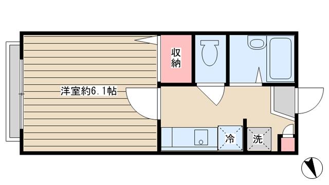MAISON DE COCO(1K/1階)の間取り写真