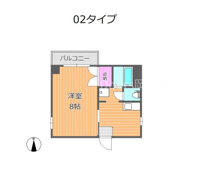 サンフォート幸町(1K/3階)の間取り写真