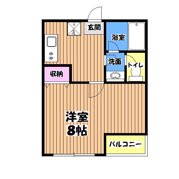 プレジデンシャル立川(1K/4階)の間取り写真
