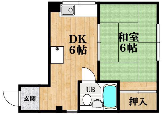 コーポ77(1DK/2階)の間取り写真