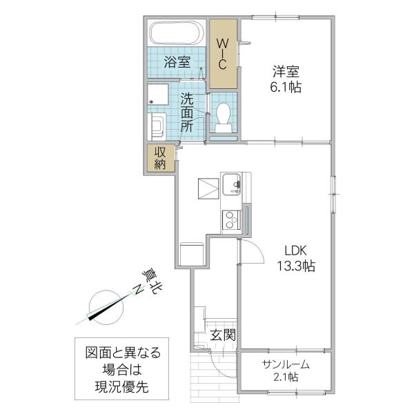 コッティIV 310(1LDK/1階)の間取り写真