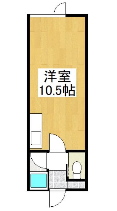 学フラワーハイツ(ワンルーム/2階)の間取り写真