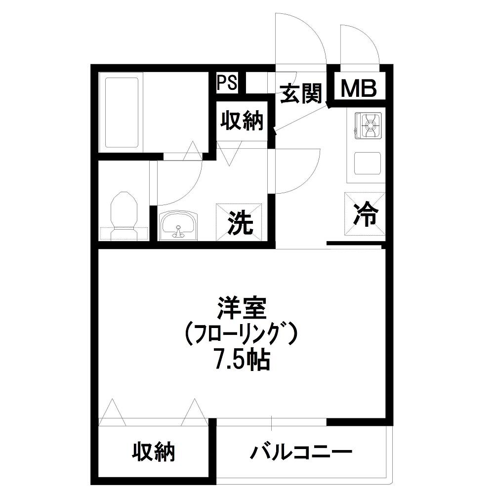 サンマルタ ANNEX(1K/2階)の間取り写真