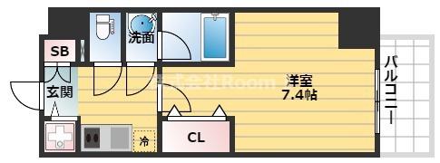 レオンコンフォート北浜(1K/10階)の間取り写真
