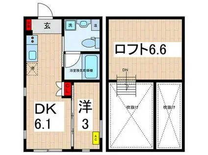 COMFAIR菊川(1DK/5階)の間取り写真