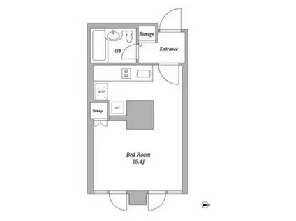 プライムスクエアシティ(ワンルーム/2階)の間取り写真