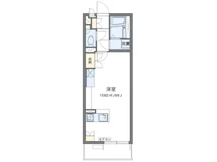 ヴィーブルIII(ワンルーム/1階)の間取り写真