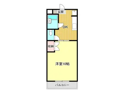 メゾンドルチェIV(1DK/3階)の間取り写真