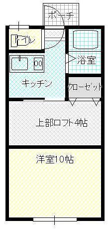 しらかばハイツ(1K/1階)の間取り写真