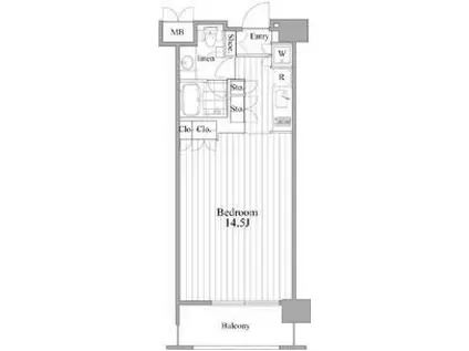 WILLDO清澄(1K/2階)の間取り写真