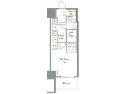 プライムメゾン板橋(1K/7階)の間取り写真